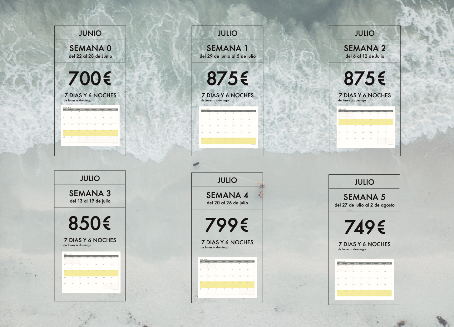 TARIFAS MENORES 2026